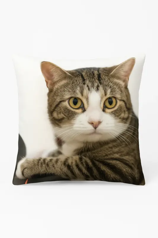 Decorative cushion cover with cute cat pattern Promotion Saisonnière