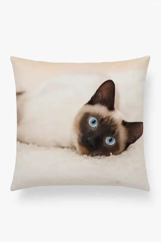 Achat Immédiat Decorative cushion cover with cute cat pattern