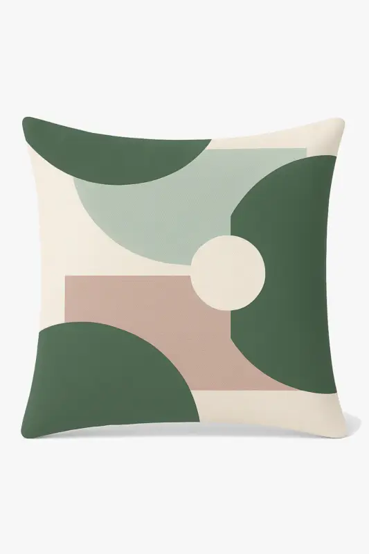 Decorative cushion cover green floral motif abstract style Top Vente