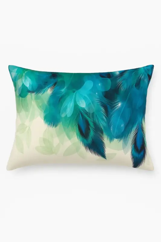 Dernière Chance Rectangular decorative cushion feather pattern 30 x 50 cm