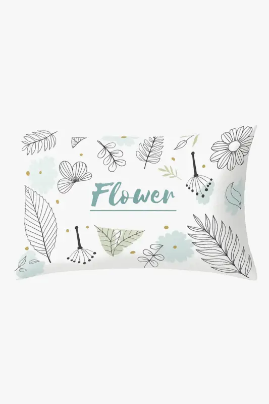 Rectangular decorative cushion cover printed feather 30 x 50 cm Meilleure Vente
