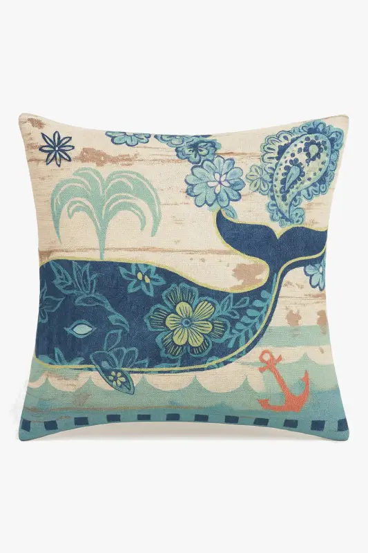 Decorative cushion cover with original sea turtle design Top Vente
