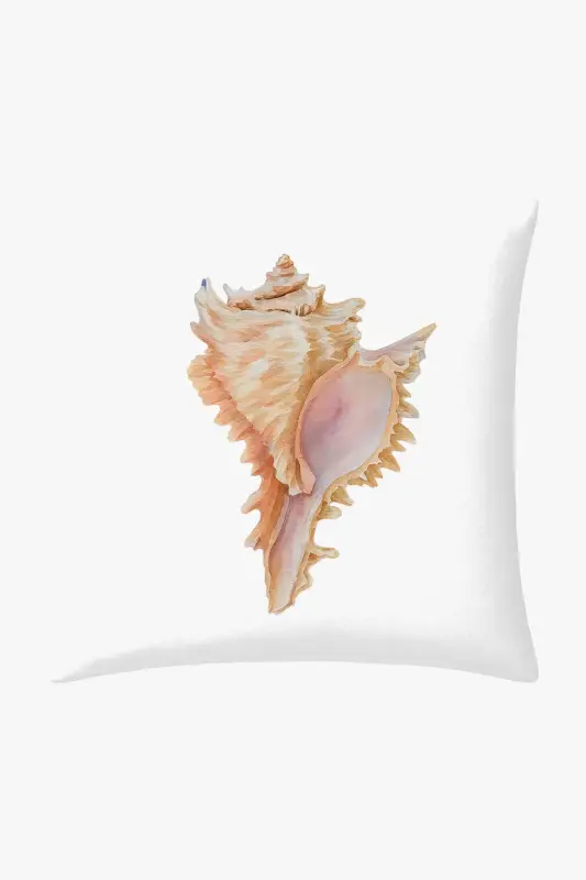 Seashell and conch pattern cushion cover marine style Meilleur Prix