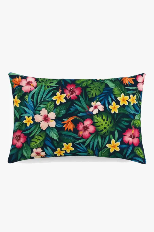 Populaire Rainbow cushion cover with red and pink flowers