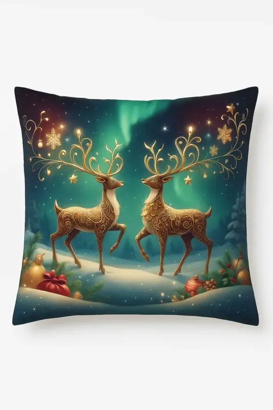 Remise Decorative cushion cover with santa and snowmen design