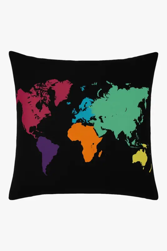 Dernière Chance Decorative geometric black and red cushion cover