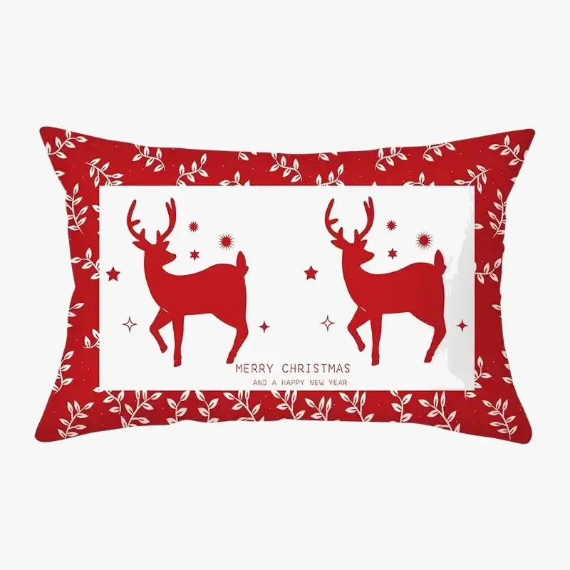 Red christmas cushion cover for home decor Offre Spéciale