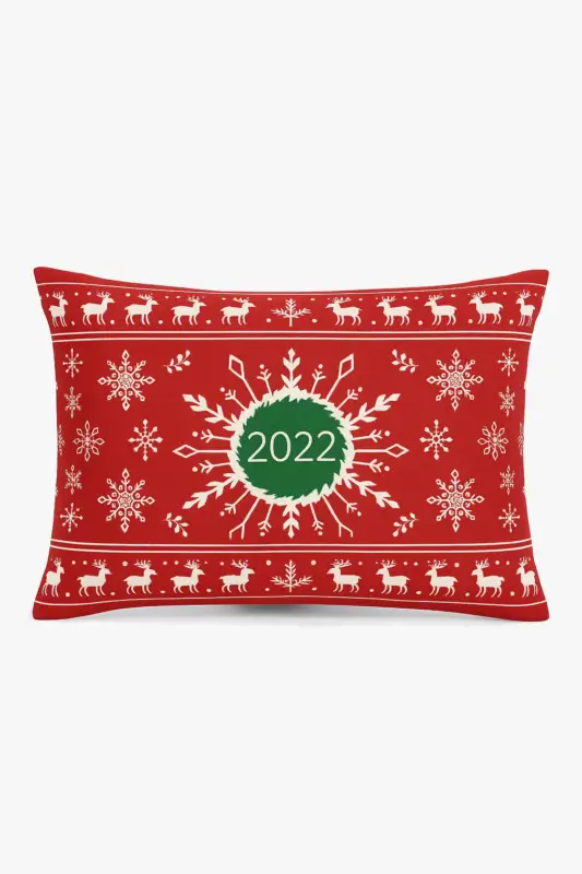 Red christmas cushion cover for home decor Offre Du Jour