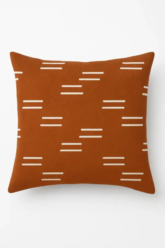Elegant brown geometric pattern square cushion cover Seulement Aujourd&rsquo;hui