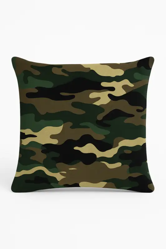 Soldes Geometric cushion covers with decorative military camouflage pattern