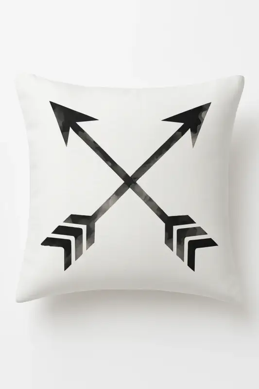 Housse de coussin moderne noir et blanc géométrique décorative Quantité Limitée
