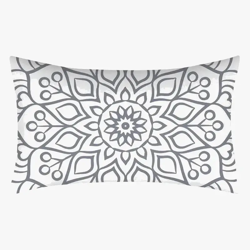 Polyester cushion cover with geometric mandala pattern 30 x 50 cm Prix Cassé