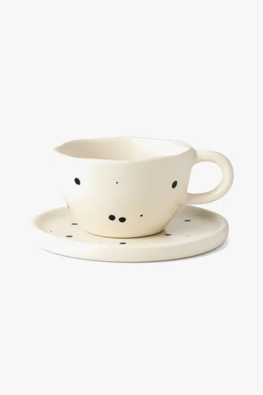 Must-Have Ceramic cherry motif cup set with tray