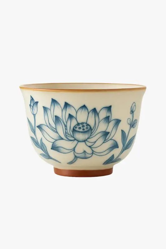 Seulement Aujourd'hui Ceramic lotus tea cup chinese style meditation - 10828520849754