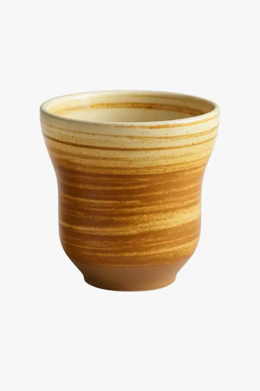 Vintage raku ceramic mug hand-painted with natural texture Promotion Saisonnière