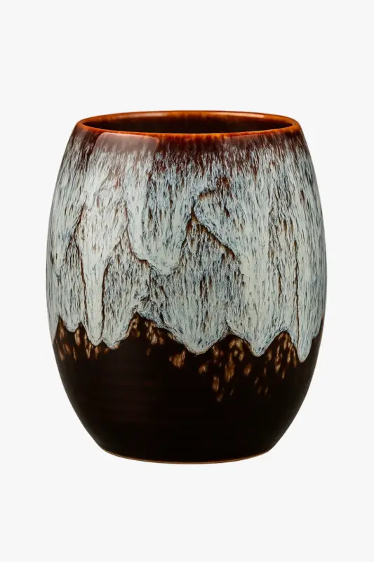 Kung fu tea cup ceramic tianmu style Populaire