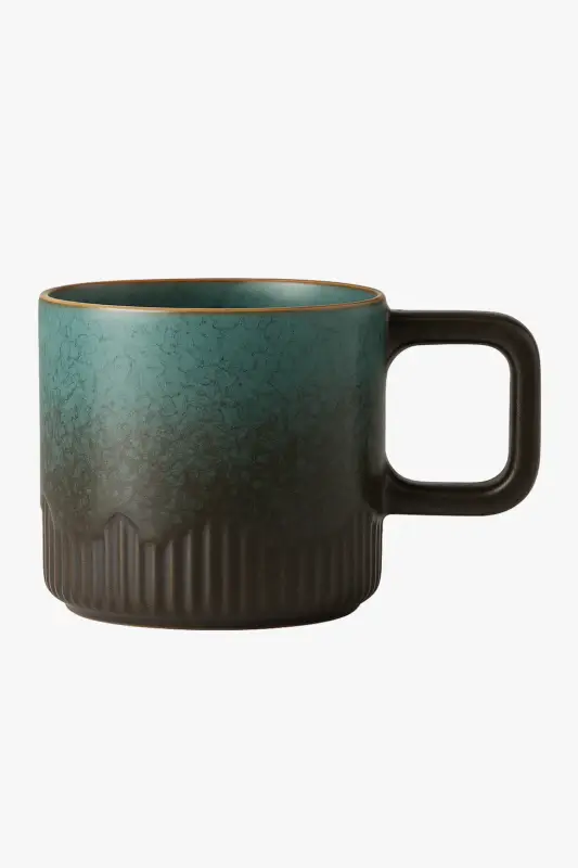 Dernier Modèle Vintage ceramic coffee cup with wooden handle 60 ml