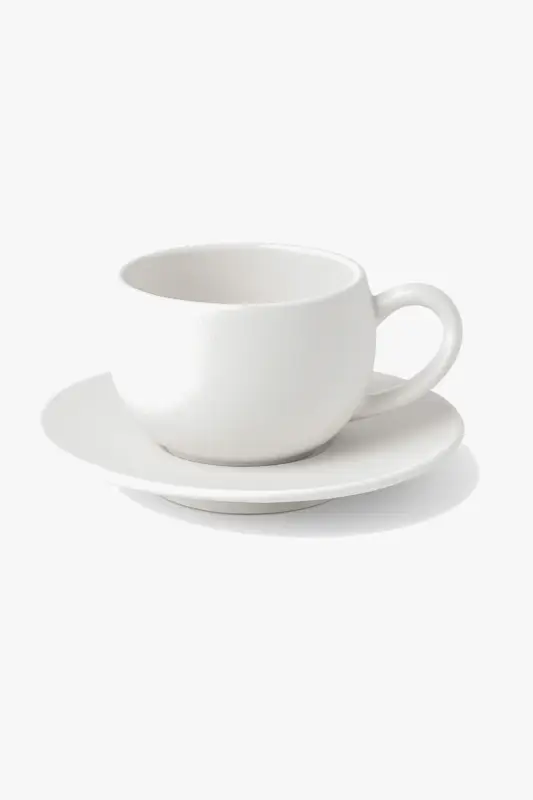 Volcanic stone effect ceramic mug with saucer Nouveauté