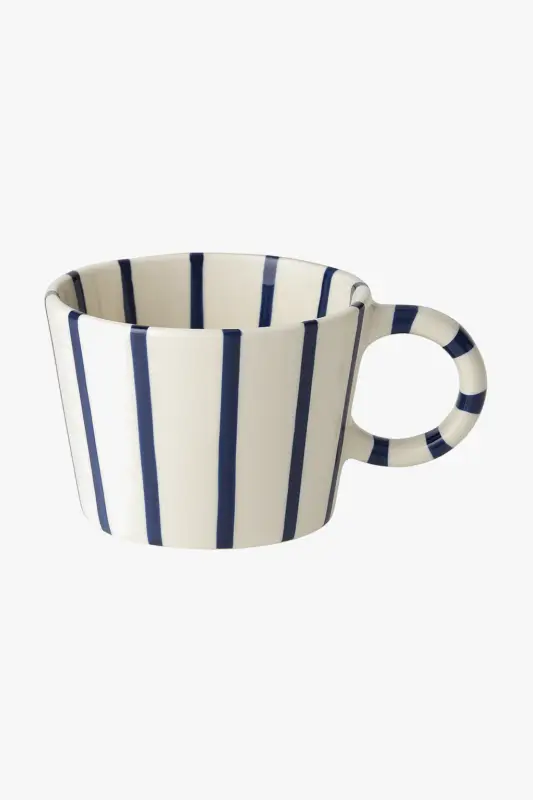 Nordic style ceramic mug with geometric patterns and painted handle Bon Plan
