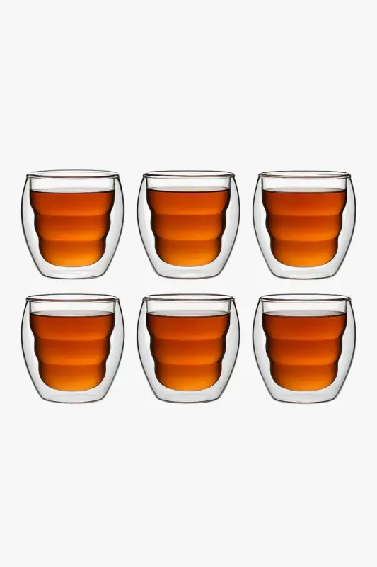 Expédition Rapide Double wall glass espresso cups 80ml insulated