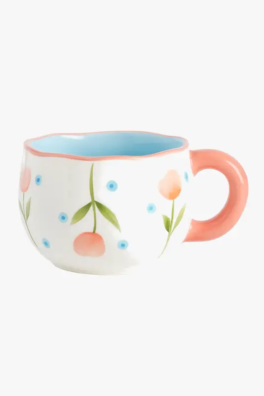 Hand-pinched irregular ceramic mug, korean style Achat Immédiat