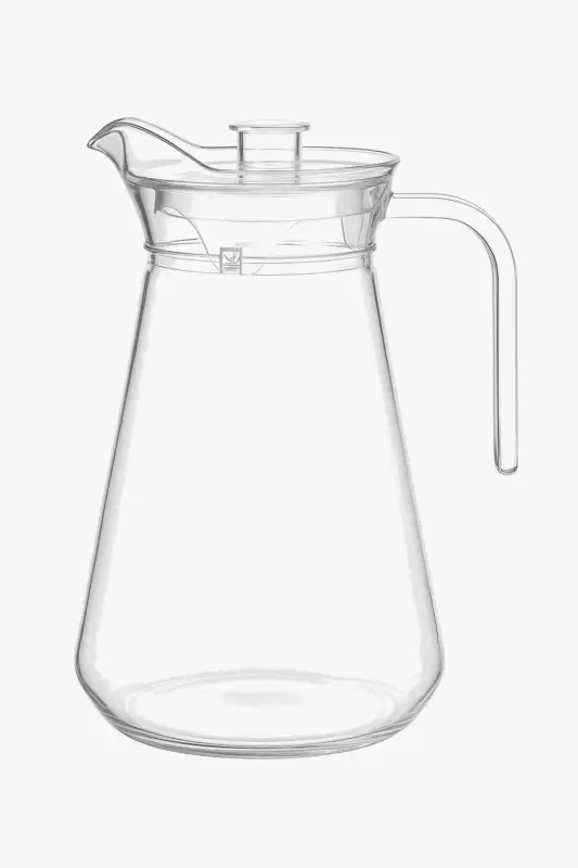 Acrylic carafe with duckbill spout, heat resistant, 1–2l Certifié