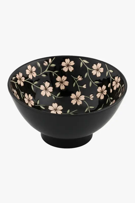Affaire À Saisir Japanese ceramic ramen bowl with floral pattern 1.2 l