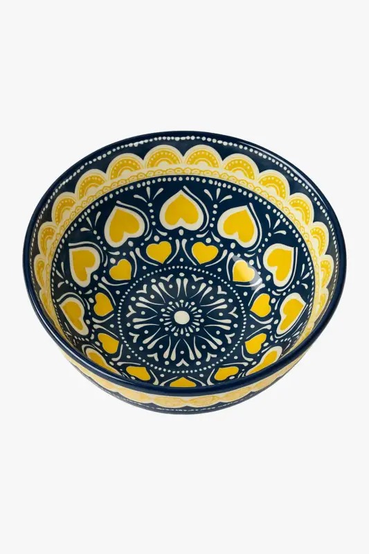 Livraison Express Bohemian ceramic soup bowl with motifs for ramen and salad