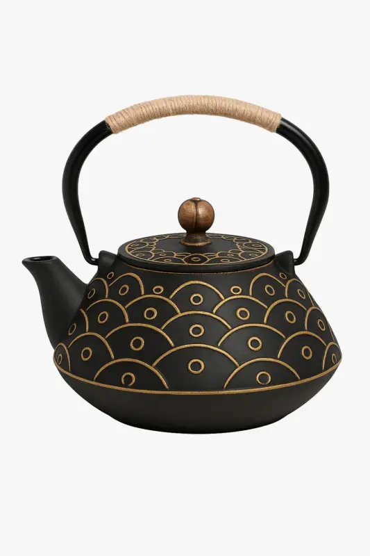 Jusqu'à Épuisement Des Stocks Japanese enamelled cast iron teapot with infuser, traditional pattern