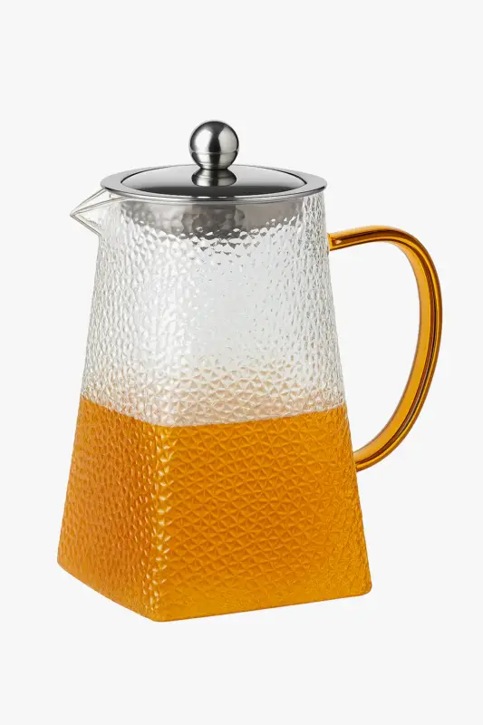 Meilleur Prix Hammered glass teapot with stainless steel filter 300ml