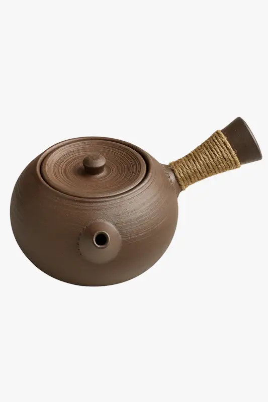 Handmade japanese teapot retro style coarse stoneware portable kungfu Haute Qualité