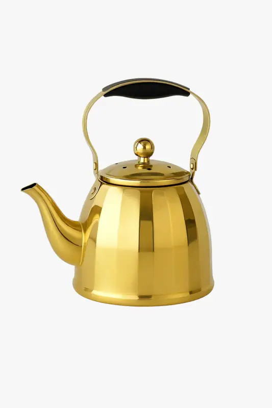 Mirror finish stainless steel kettle with floral pattern and remova... Dernier Modèle