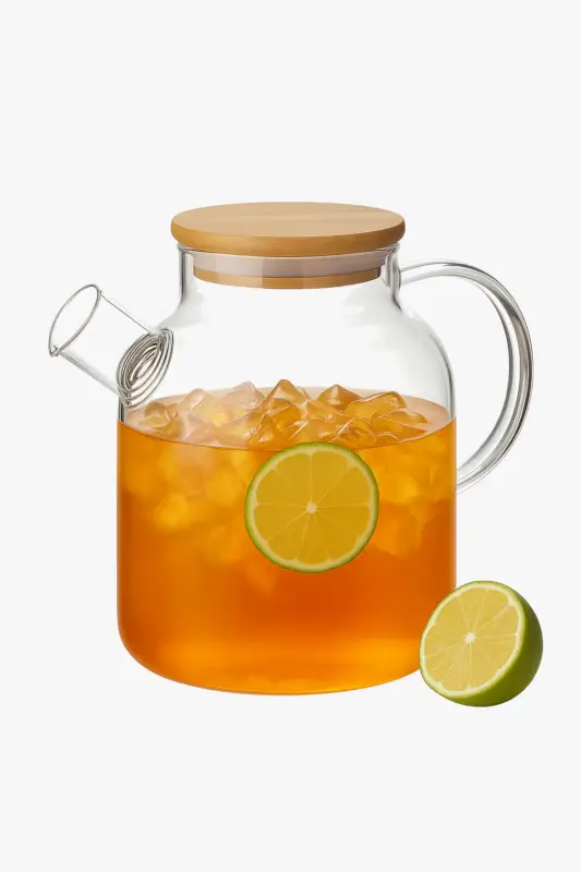 Acheter Direct Glass teapot with removable filter and bamboo lid