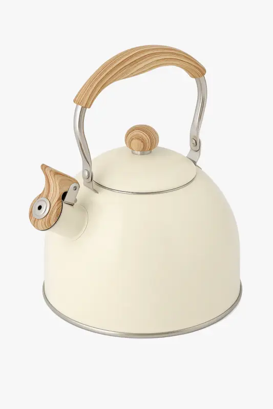 Stainless steel whistling teapot with handle 2l Soldes
