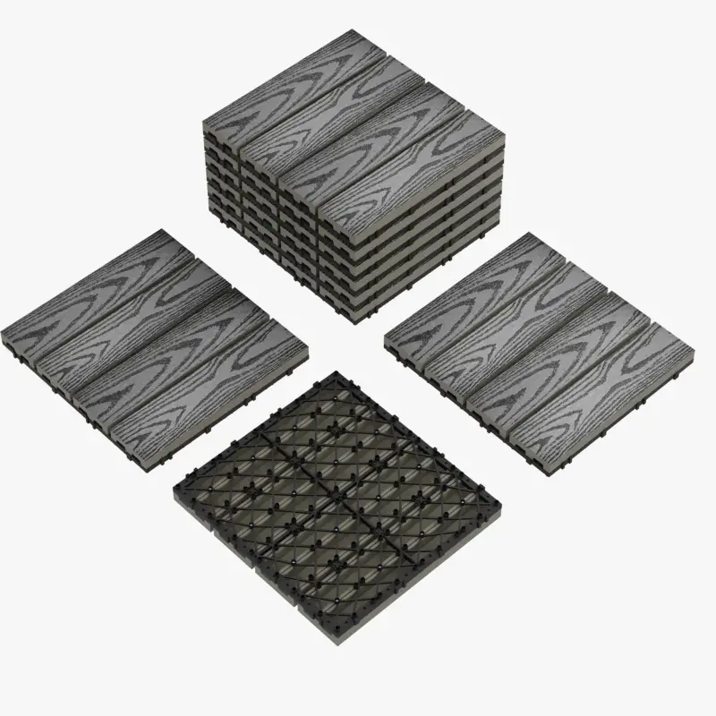 Composite interlocking patio tiles 30x30 cm outdoor Authentique