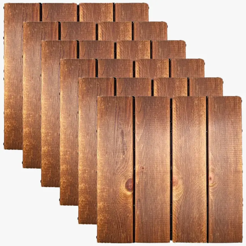 Commander Maintenant 30 solid wood interlocking tiles for terrace or balcony