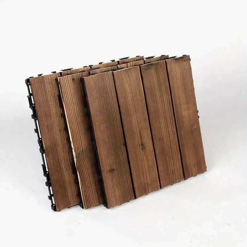 Acheter Direct Set of 30 solid wood interlocking floor slats 30x46