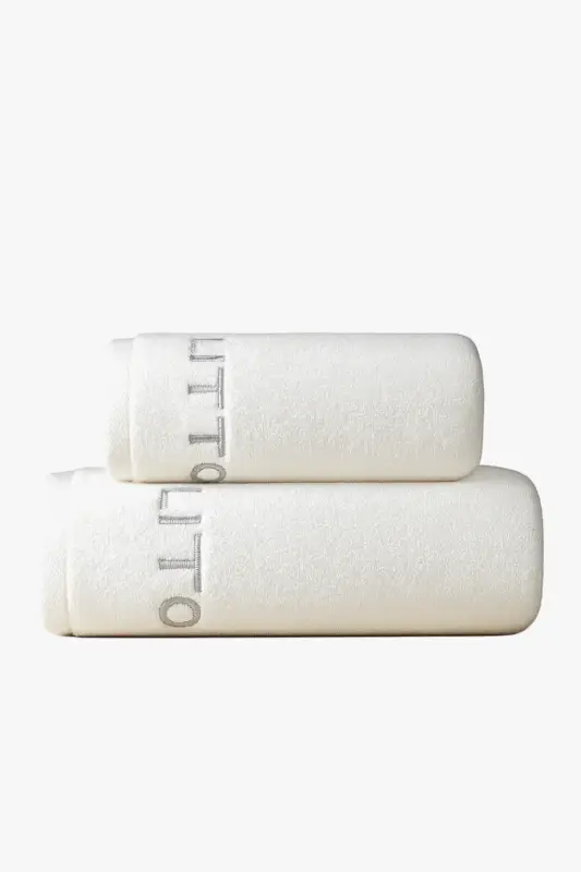 Acheter Direct Set of 2 soft absorbent cotton bath towels