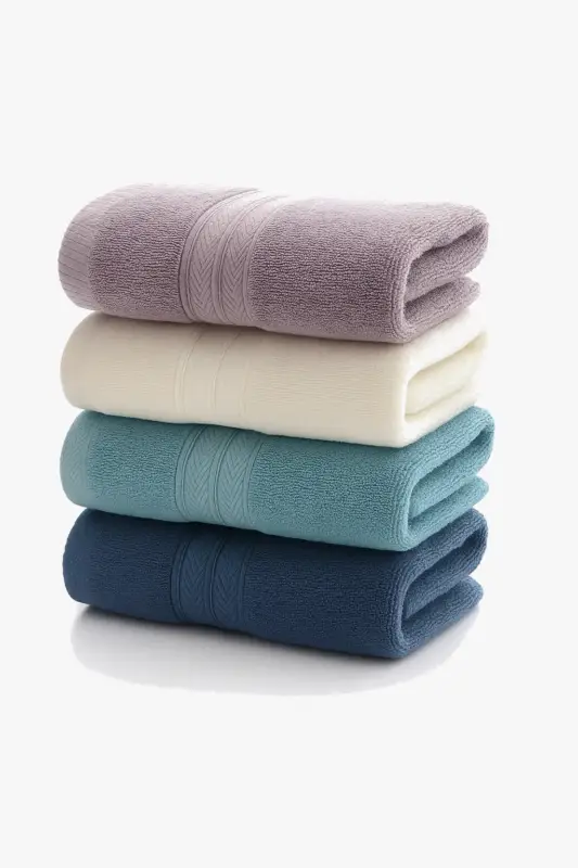 Absorbent cotton bath towel with striped space pattern Populaire