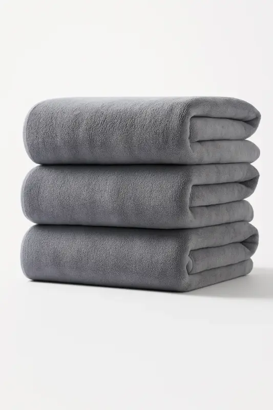 Absorbent velvet bath towel set quick-dry Soldes