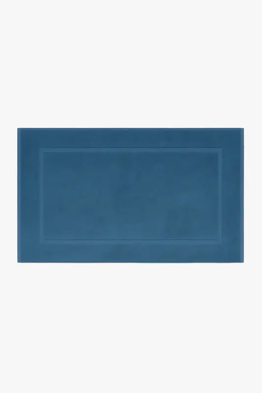 Thick cotton bath mat with textured finish, machine washable Prix Réduit