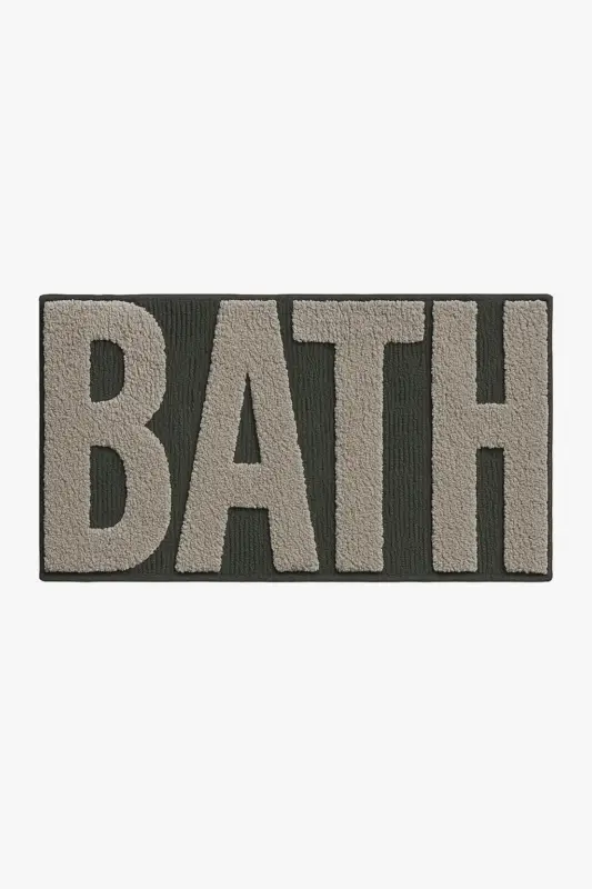 Soft absorbent non-slip letter design bath mat Nouvel Arrivage