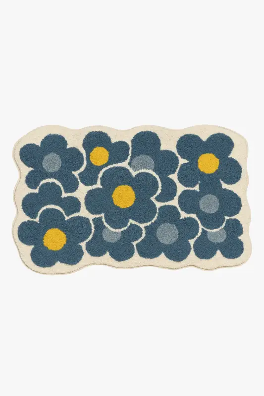 Soft floral non-slip bath mat for bathroom decor Meilleur Choix