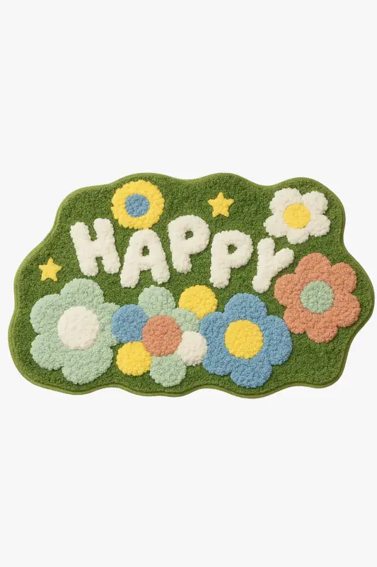 Expédié Aujourd'hui Tapis de bain fleur cartoon moelleux microfibre epais