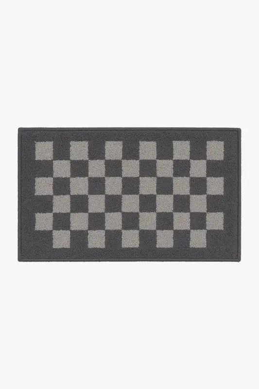Absorbent microfibre bath mat with modern floral pattern Usine Directe