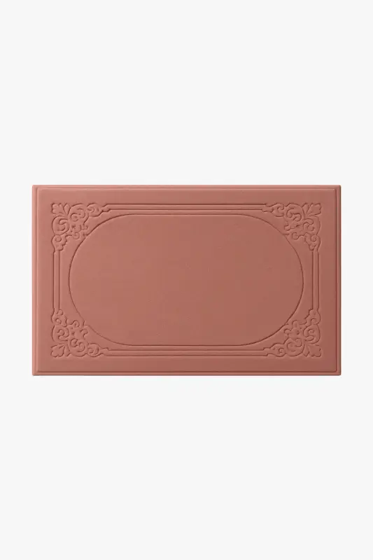 Paiement Sécurisé Thick cotton spa-style bath mat with decorative pattern
