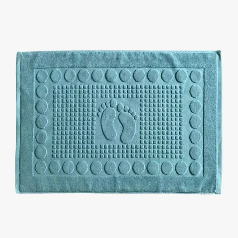Usine Directe Thick cotton bath mat with non-slip 3d foot pattern