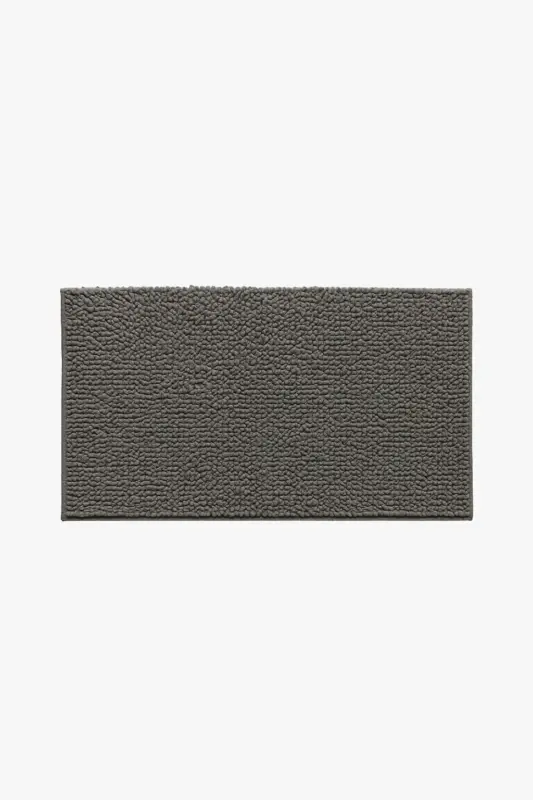 Seulement Aujourd'hui Triple striped chenille shaggy non-slip bath mat set