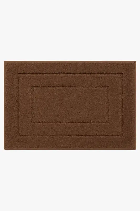 Absorbent non-slip microfibre velvet-touch bath mat Solde