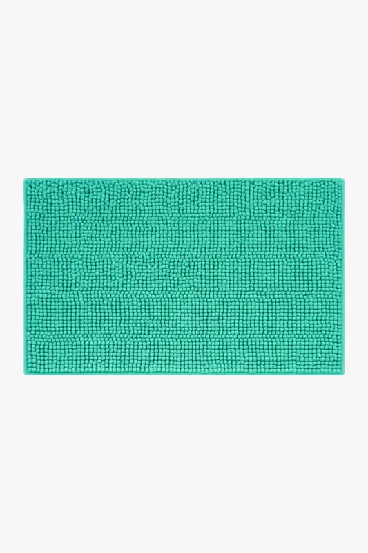 Absorbent chenille microfibre bath mat with non-slip stripes Affaire À Saisir